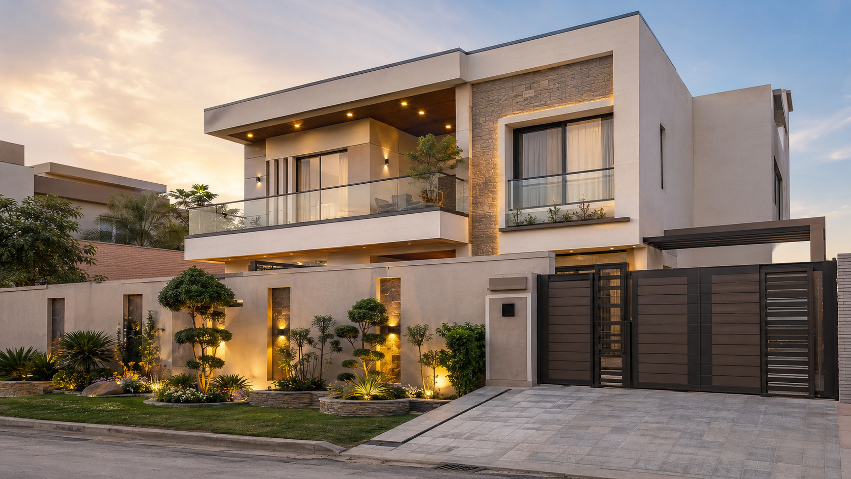 Modern villa construction project in Karachi by BRCC